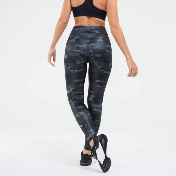Nike Women's Dri-FIT One Mid-Rise Black Gray Camo Leggings DD4559-070 $70 SIZE L - Picture 3 of 11